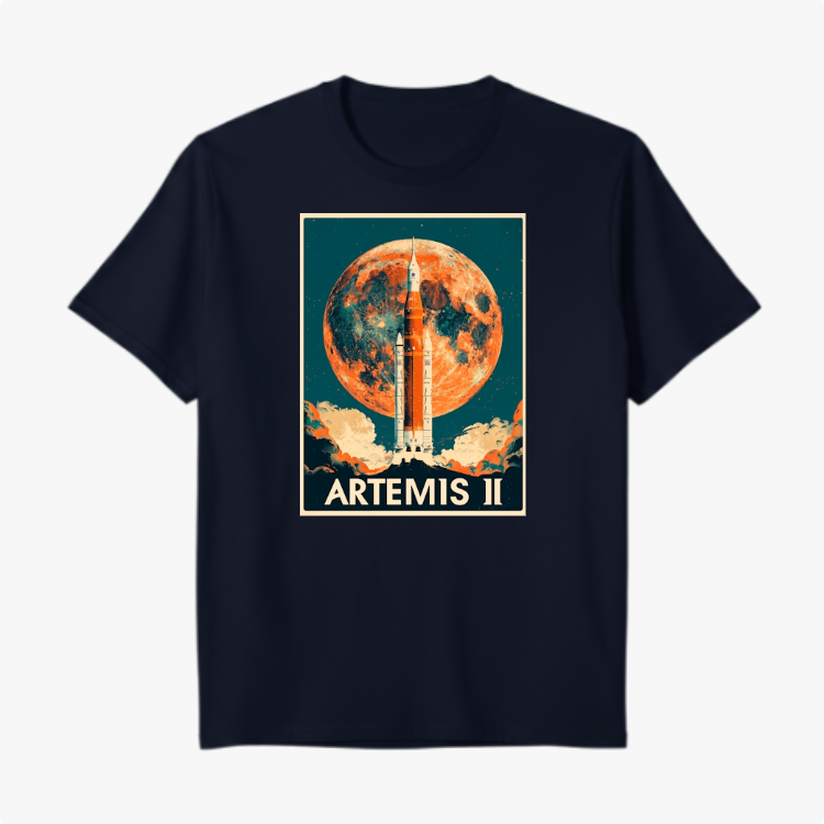 Camiseta Decolagem da Missão Artemis II